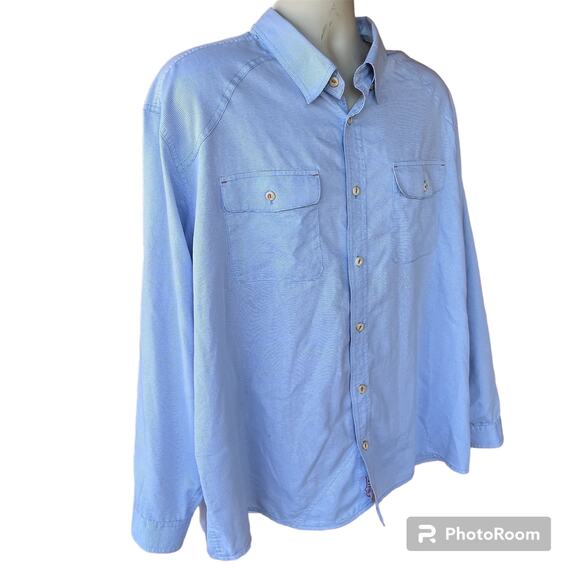 ORVIS Clearwater Hybrid Dress Fishing Long Sleeve Button Down Shirt XXL UPF 30+ - Picture 4 of 12